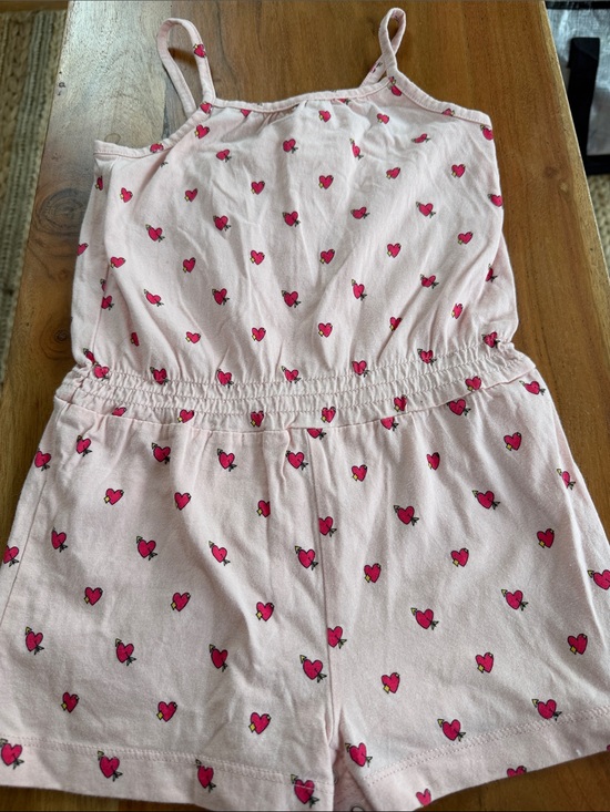 GAP Other - NWOT GAP Romper with Red Heart Print